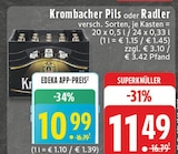 Aktuelles Pils oder Radler Angebot bei E center in Kleve ab 10,99 €