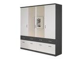 Kleiderschrank Spiegel - 181 cm - grau - weiß - rauch - BREMEN-EXTRA Angebote bei Die Möbelfundgrube Homburg für 459,99 €
