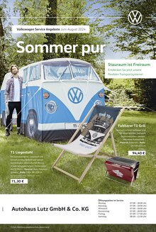 Aktueller Volkswagen Prospekt "Sommer pur" Seite 1 von 1 Seite für Stuttgart
