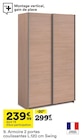 Armoire 2 portes coulissantes l.120 cm swing - But à Dijon Armoire 2 portes coulissantes l.120 cm swing en promo chez But Dijon à 239,99 €