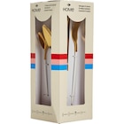 Ménagère 16 pièces blanc et dorée - CARREFOUR HOME en promo à 19,99 € chez Carrefour Ménagère 16 pièces blanc et dorée - CARREFOUR HOME dans le catalogue Carrefour