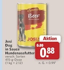Dog in Sauce Hundenassfutter im Angebot bei combi in Lemgo Dog in Sauce Hundenassfutter Angebote von Josi bei combi Lemgo für 0,88 €
