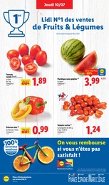 Prix et réduction Pastèque dans le prospectus Lidl en cours Offre Pastèque dans le catalogue Lidl du moment à la page 4