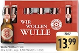 Vollbier Hell im Angebot bei E center in Bad Friedrichshall Vollbier Hell Angebote von Wulle bei E center Bad Friedrichshall für 13,99 €