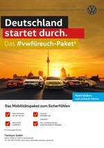 Volkswagen Prospekt für Werne mit 2 Seiten Volkswagen Prospekt für Werne: "Deutschland startet durch. Das #vwfüreuch-Paket", 2 Seiten, 29.05.2020 - 25.06.2020
