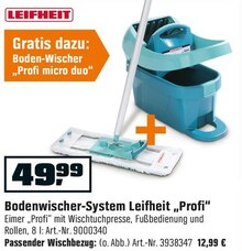 Bodenwischer-System Leifheit „Profi“ bei OBI in Fürth Bodenwischer-System Leifheit „Profi“ im Angebot bei OBI Fürth für 49,99 €