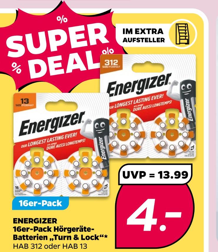 Hörgeräte-Batterien Turn & Lock HAB 312