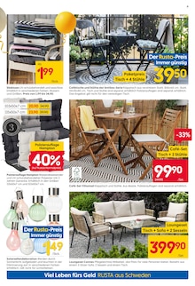 Gartensitzmöbel im Rusta Prospekt "Viele Schnäppchenpreise" mit 20 Seiten (Essen)