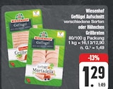 Geflügel Aufschnitt verschiedene Sorten oder Hähnchen Grillbraten von Wiesenhof im aktuellen EDEKA Prospekt für 1,29 €