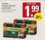 Instant Becherportionen Angebote von Jacobs bei WEZ Bad Oeynhausen für 1,99 €