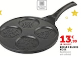 Poêle 4 blinis noël à 13,99 € dans le catalogue Super U