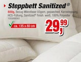 Steppbett Sanitized im Angebot bei Die Möbelfundgrube in Pirmasens Steppbett Sanitized Angebote bei Die Möbelfundgrube Pirmasens für 29,99 €