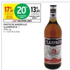 Pastis de Marseille - Clairpastis en promo chez Intermarché Super Bourges à 13,65 €