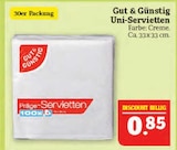 Uni-Servietten im Angebot bei Marktkauf in Hof Uni-Servietten Angebote von Gut & Günstig bei Marktkauf Hof für 0,85 €