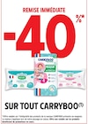 Promo -40% remise immédiate sur tout Carryboo à  dans le catalogue Intermarché Hyper à Saint-Jean-d'Angély