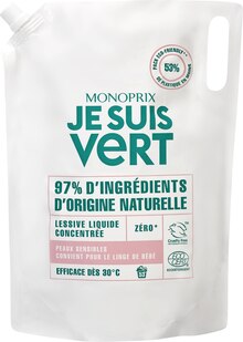 Lessive liquide “Monoprix Je suis vert” zéro - Monoprix à Cergy Lessive liquide “Monoprix Je suis vert” zéro en promo chez Monoprix Cergy à 6,69 €