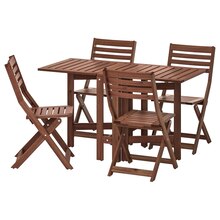 IKEA Peine - IKEA ÄPPLARÖ Tisch+4 Klappstühle/außen Äpplarö braun las. braun las. IKEA ÄPPLARÖ Tisch+4 Klappstühle/außen Äpplarö braun las. braun las. Angebot bei IKEA Peine im Prospekt "Click & Collect: Jetzt bestellen und abholen!"