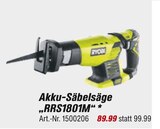Akku-Säbelsäge "RRS1801M" von RYOBI für 89,99 € bei toom Baumarkt im Angebot Akku-Säbelsäge "RRS1801M" von RYOBI im aktuellen toom Baumarkt Prospekt