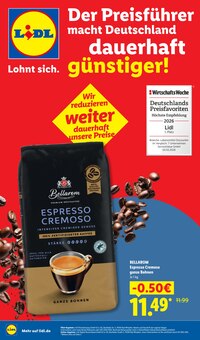 Kaffee im Lidl Prospekt "Der Preisführer macht Deutschland dauerhaft günstiger!" mit 34 Seiten (Landau (Pfalz))