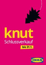 IKEA Prospekt für Hann. Münden mit 1 Seiten IKEA Prospekt für Hann. Münden: "knut Schlussverkauf", 1 Seiten, 09.01.2021 - 31.01.2021