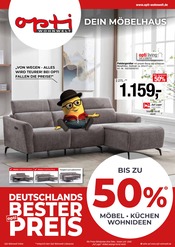 Aktueller Opti-Wohnwelt Prospekt mit Sofa, "Deutschlands Bester Preis", Seite 1