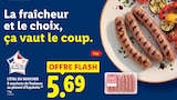 Promo L'Étal du Boucher 8 saucisses de Toulouse au piment d'Espelette à 5,69 € dans le catalogue Lidl à Goussainville