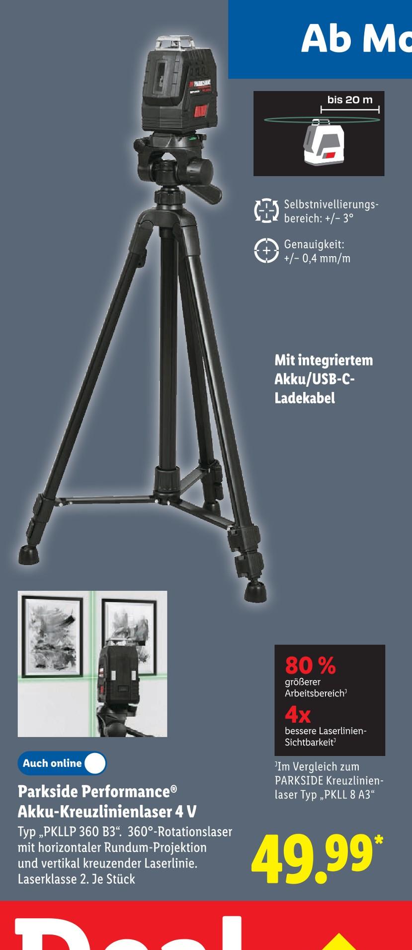 Akku-Kreuzlinienlaser 4 V