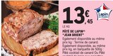 Pâté de Lapin - JEAN BRIENT en promo chez E.Leclerc Le Havre à 13,45 €