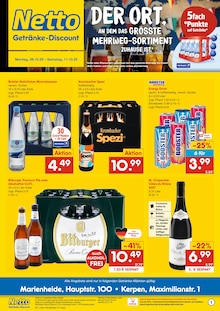 Bitburger im Netto Marken-Discount Prospekt "DER ORT, AN DEM DU IMMER AUSGEZEICHNETE PREISE FINDEST." mit 6 Seiten (Hürth)