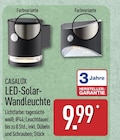 LED-Solar-Wandleuchte von CASALUX im aktuellen ALDI Nord Prospekt für 9,99 €