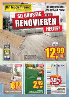 Ihr Teppichfreund Königsbrunn Prospekt der aktuellen Woche, gültig von 27.03.2026 bis 25.04.2026 Aktueller Ihr Teppichfreund Königsbrunn Prospekt "SO GÜNSTIG GEHT RENOVIEREN HEUTE!" mit 16 Seiten
