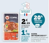 Coppa en tranches - U à 1,72 € dans le catalogue U Express