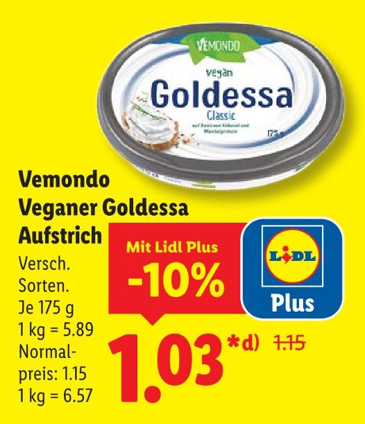 Veganer Goldessa Aufstrich