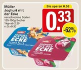 Joghurt mit der Ecke im Angebot bei WEZ in Bad Oeynhausen Joghurt mit der Ecke Angebote von Müller bei WEZ Bad Oeynhausen für 0,33 €