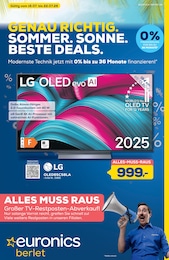 EURONICS Prospekt "GENAU RICHTIG. SOMMER. SONNE. BESTE DEALS.", 9 Seiten, 16.07.2026 - 16.07.2026 Aktueller EURONICS Prospekt, "GENAU RICHTIG. SOMMER. SONNE. BESTE DEALS.", mit Angeboten der Woche, gültig von 16.07.2026 bis 16.07.2026