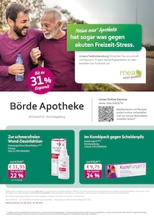 Aktueller mea - meine apotheke Prospekt "Unsere August-Angebote" Seite 1 von 4 Seiten für Magdeburg
