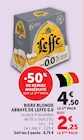 Bière Blonde Abbaye de Leffe 0,0 - LEFFE - Super U à Niort Bière Blonde Abbaye de Leffe 0,0 - LEFFE en promo chez Super U Niort à 2,25 €