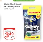 Blue 3 Smooth im Angebot bei GLOBUS in Erlangen Blue 3 Smooth Angebote von Gillette bei GLOBUS Erlangen für 3,49 €