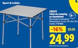 Table de camping en aluminium - CRIVIT dans le catalogue Lidl