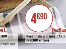 Répartiteur à crêpes 17 cm INGENIO en bois - Géant Casino à Lyon Répartiteur à crêpes 17 cm INGENIO en bois en promo chez Géant Casino Lyon à 4,90 €
