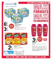 Catalogue E.Leclerc de la semaine 36, "MAXI FORMATS MAXI ÉCONOMIES", page 1, 25/08/2026 - 05/09/2026 Prospectus E.Leclerc en cours, "MAXI FORMATS MAXI ÉCONOMIES", page 1 sur 48