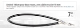 Antivol 100cm pour deux-roues avec câble en acier 18 mm à 7,95 € dans le catalogue PEARL