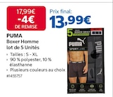 Boxer Homme - PUMA en promo chez Costco Montreuil à 13,99 €