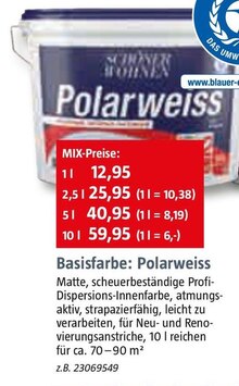 Basisfarbe: Polarweiss bei BAUHAUS in Falkensee Basisfarbe: Polarweiss im Angebot bei BAUHAUS Falkensee