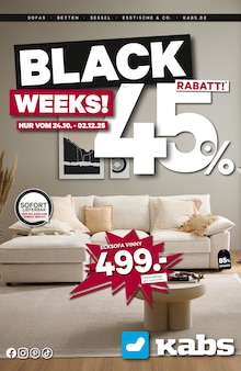 Couch im Kabs Prospekt "BLACK WEEKS!" mit 51 Seiten (Oldenburg)