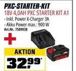 PXC-Starter-Kit 18V 4,0Ah PXC Starter Kit A1 im Angebot bei OBI in Neustadt PXC-Starter-Kit 18V 4,0Ah PXC Starter Kit A1 Angebote bei OBI Neustadt für 32,99 €