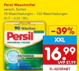 Waschmittel Angebote von Persil bei Netto Marken-Discount Schwäbisch Gmünd für 16,99 €