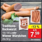 Traditions-Bockwurst oder Wiener Würstchen von Mecklen im aktuellen Zimmermann Prospekt