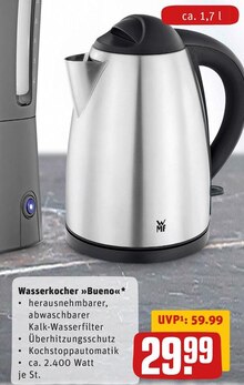 Haushalt von WMF im aktuellen REWE Prospekt Wasserkocher »Bueno«* von WMF für 29,99 € bei REWE im Angebot