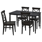 Tisch und 4 Stühle schwarz/braunschwarz Angebote von DANDERYD / INGOLF bei IKEA Hanau für 368,96 €